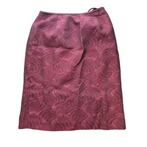 Amanda Smith Womens Size 10 Maroon Knee Length Skirt Classic Work Office